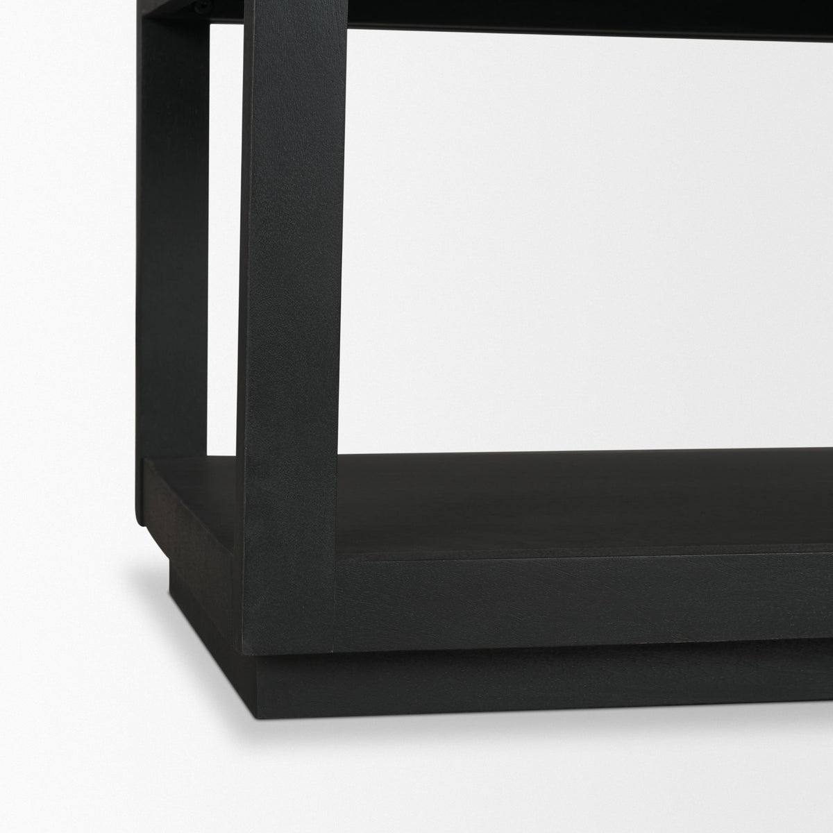 Mercana Bela 80" Matte Black Wood Arched Console Table