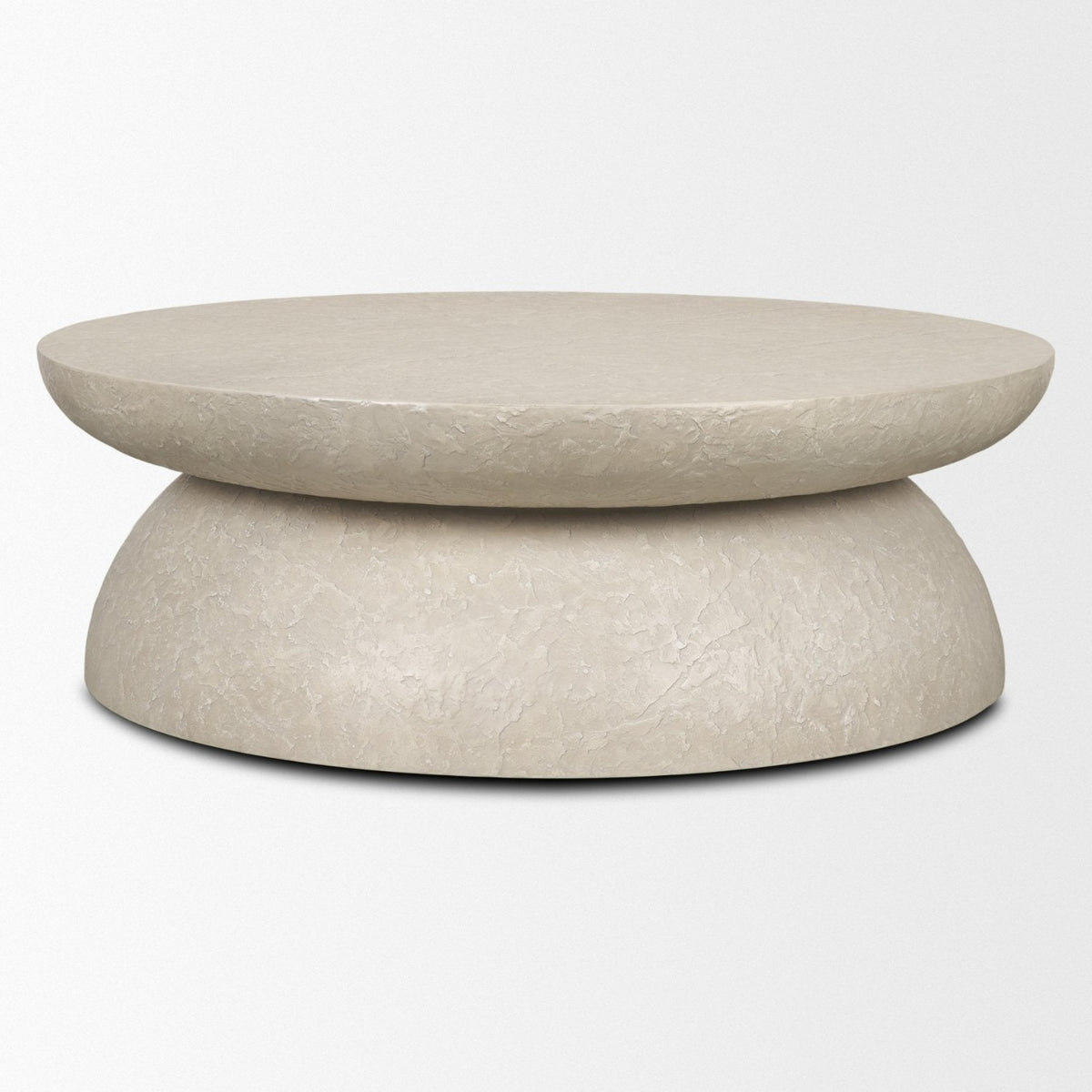 Mercana Mesa 48" Round Stone Finish Coffee Table