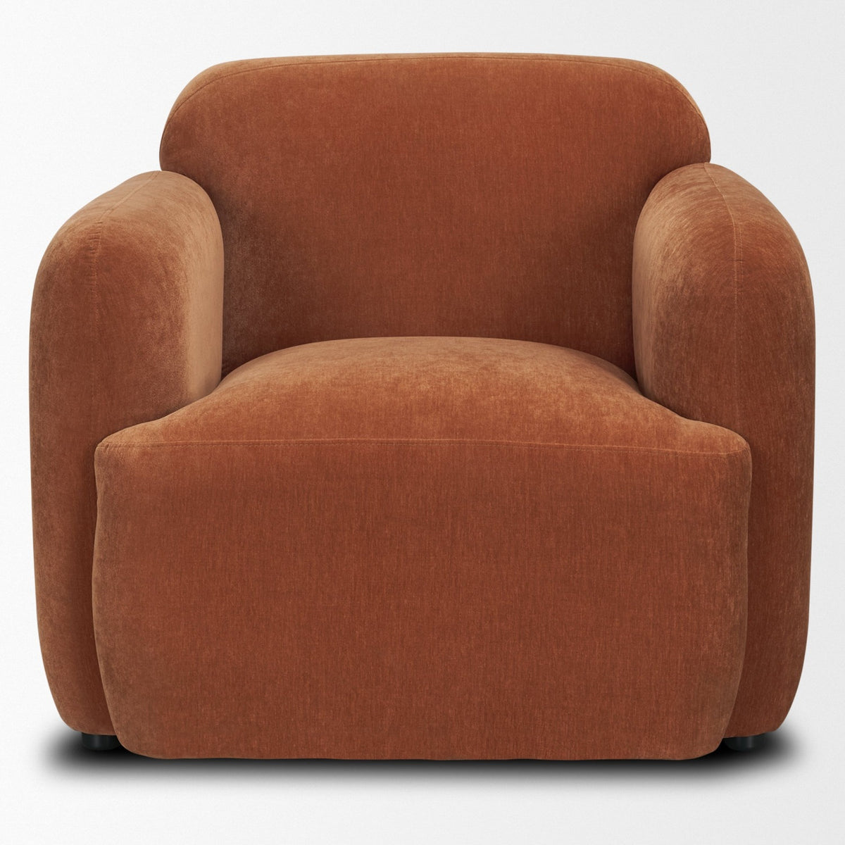 Mercana Saga Stonewashed Rust Chenille Fabric Upholstered Chair