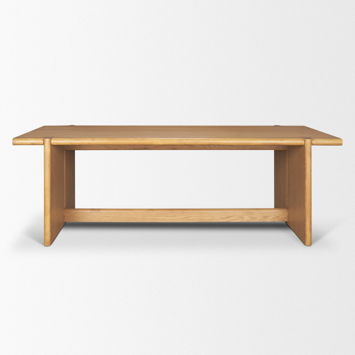 Mercana Rowan 94"L x 44"W Rectangular Dining Table | Modern | Light Brown Oak Wood | Seats 8