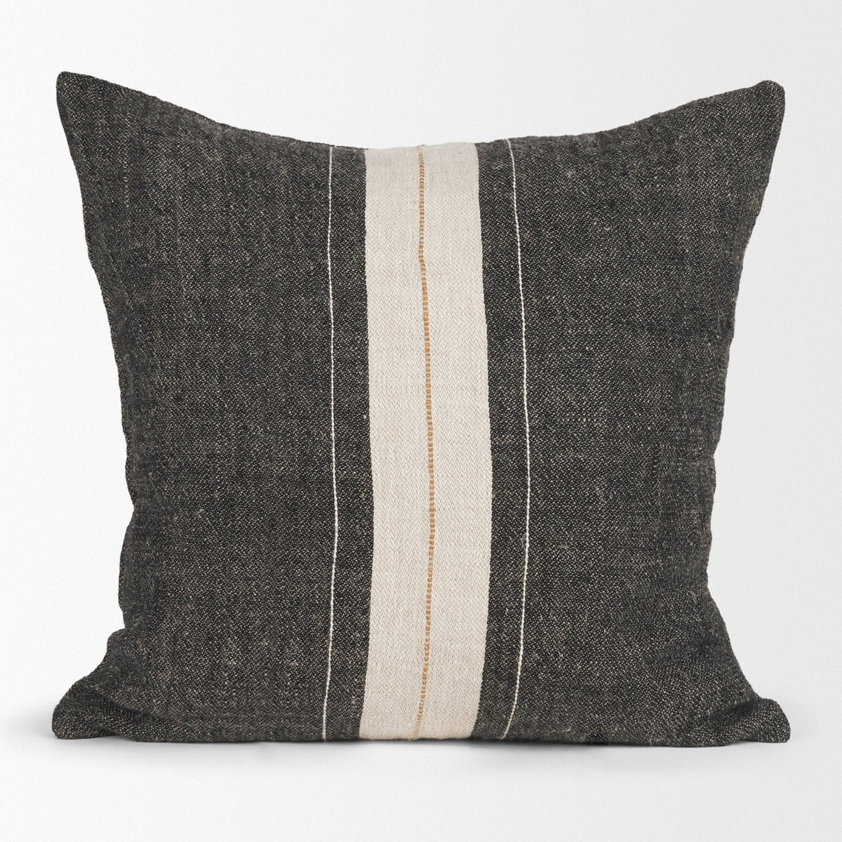Mercana Cooper Square Black w/ Cream Stripe Decorative Pillow Cover