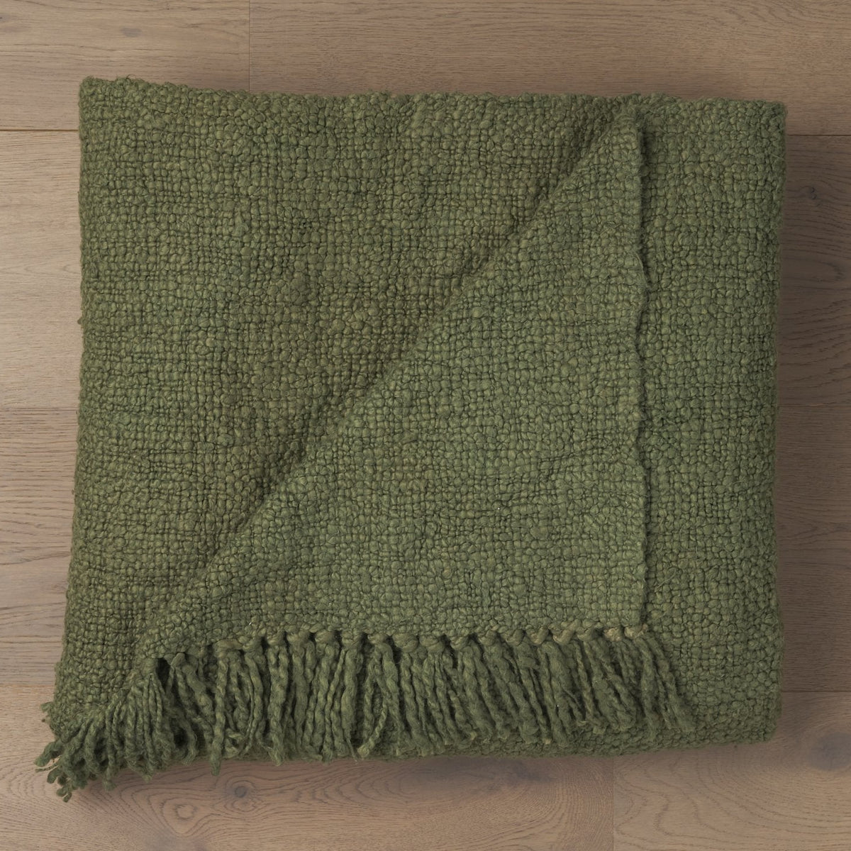 Mercana Kambal Evergreen Woven Cotton Throw Blanket, primary product view
