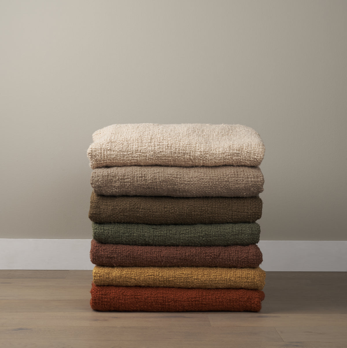 Mercana Kambal Copper Rust Woven Cotton Throw Blanket