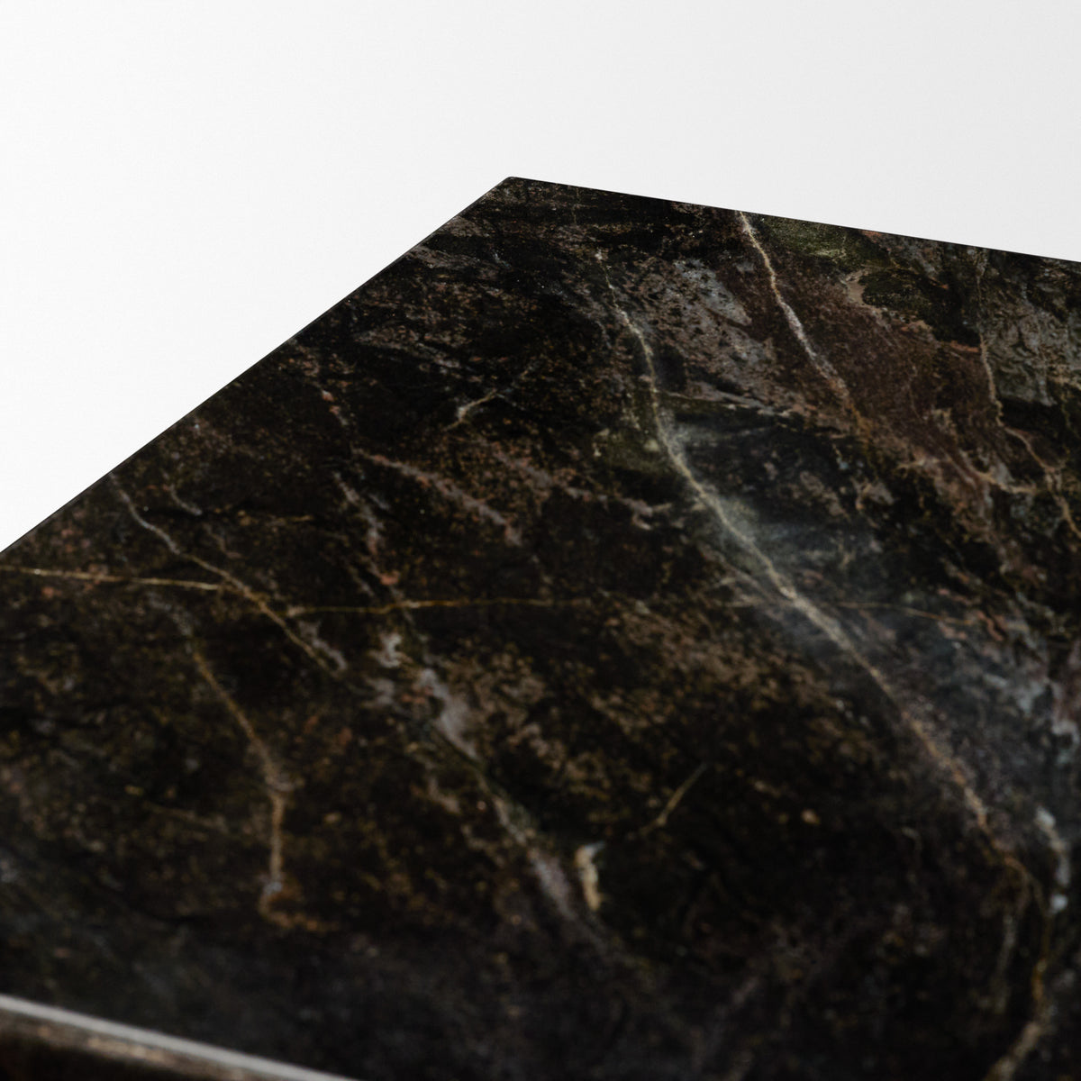 Mercana Quadra 20" Solid Black Marble Square Coffee Table