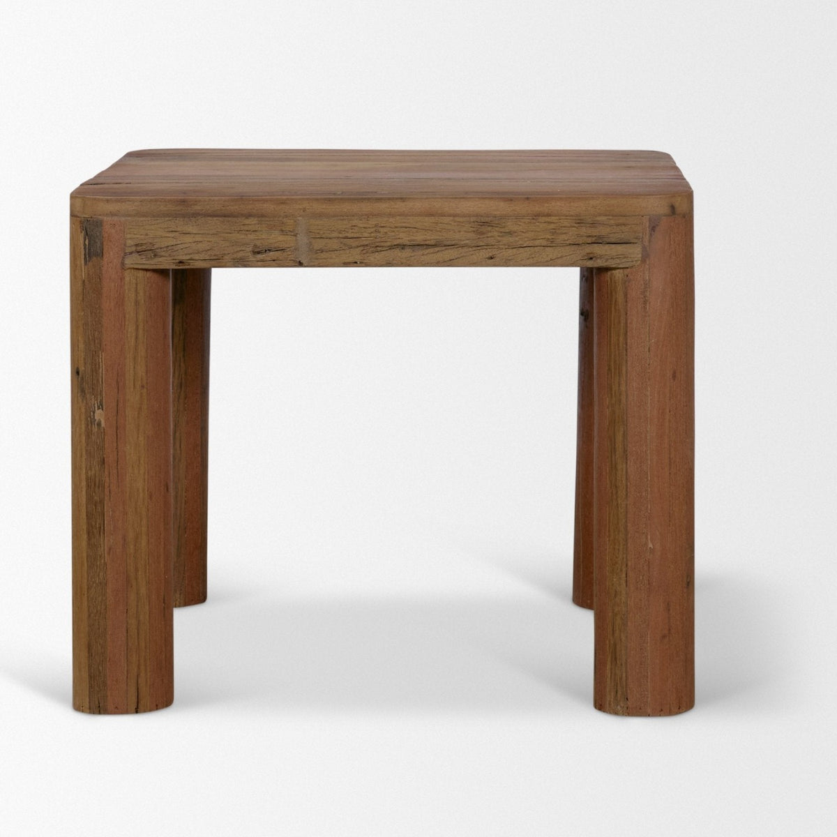 Mercana Hewitt Square Smooth Reclaimed Wood Side Table