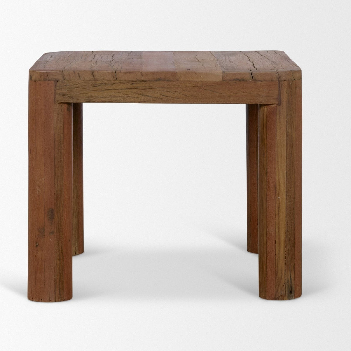 Mercana Hewitt Square Smooth Reclaimed Wood Side Table