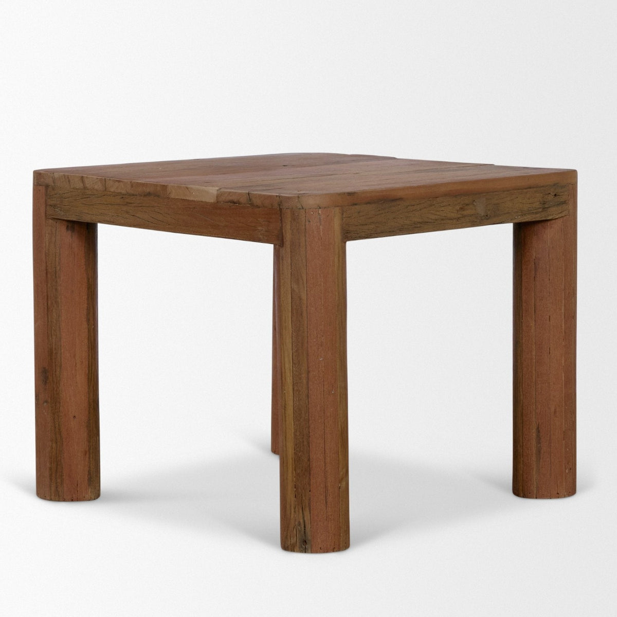 Mercana Hewitt Square Smooth Reclaimed Wood Side Table