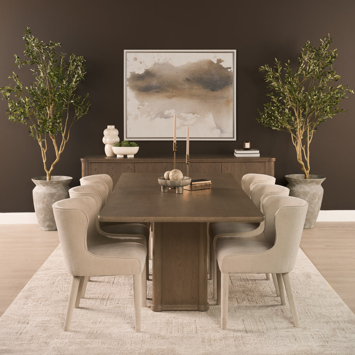 Mercana Alden Medium Brown Wood 4-Door Closed Sideboard