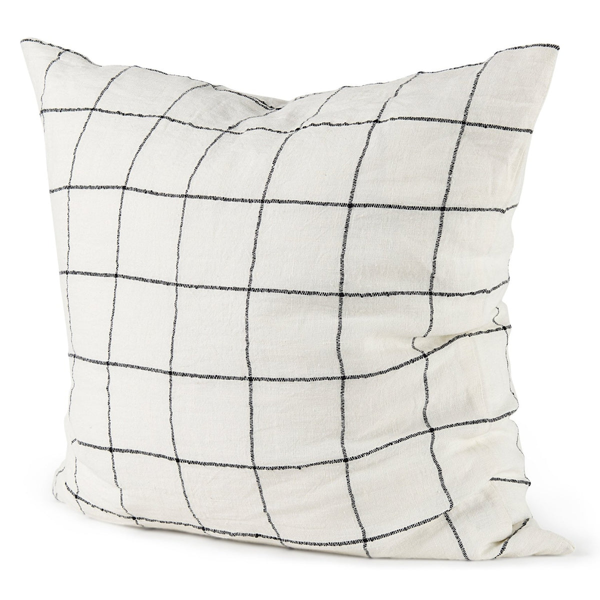 Mercana Suzanne White/Black Square Pattern Throw Pillow, primary product view