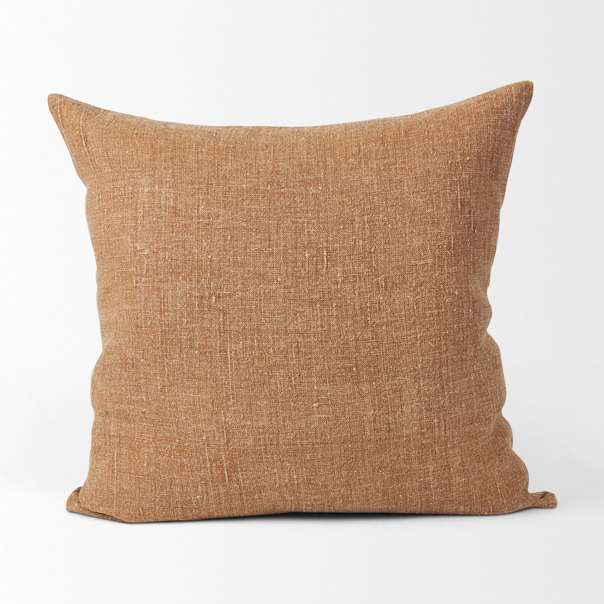Mercana Jack Rust Linen Square Decorative Pillow Cover w/Down Filler