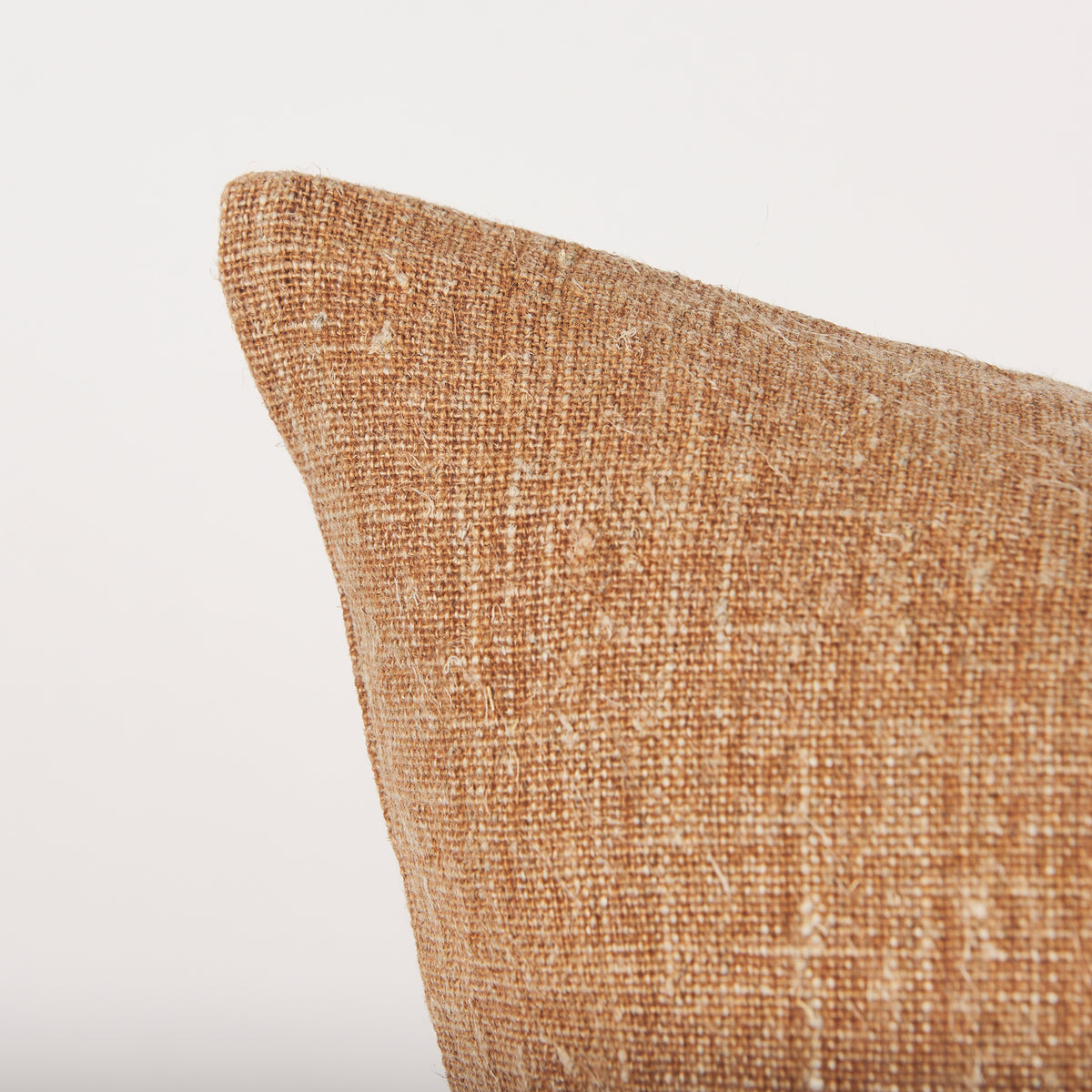 Mercana Jack Rust Linen Square Decorative Pillow Cover w/Down Filler