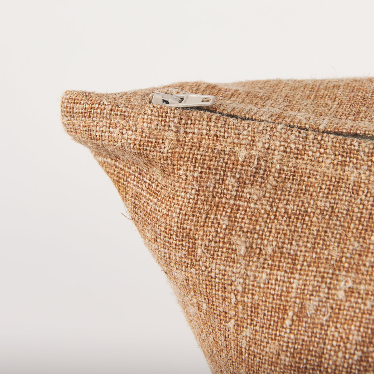 Mercana Jack Rust Linen Square Decorative Pillow Cover w/Down Filler