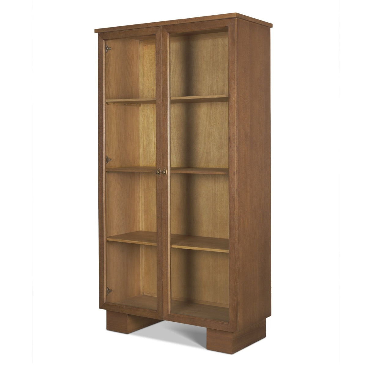 Mercana Winsford Two-Tone Oak Display Cabinet w/Glass Doors in Brown, primary product view