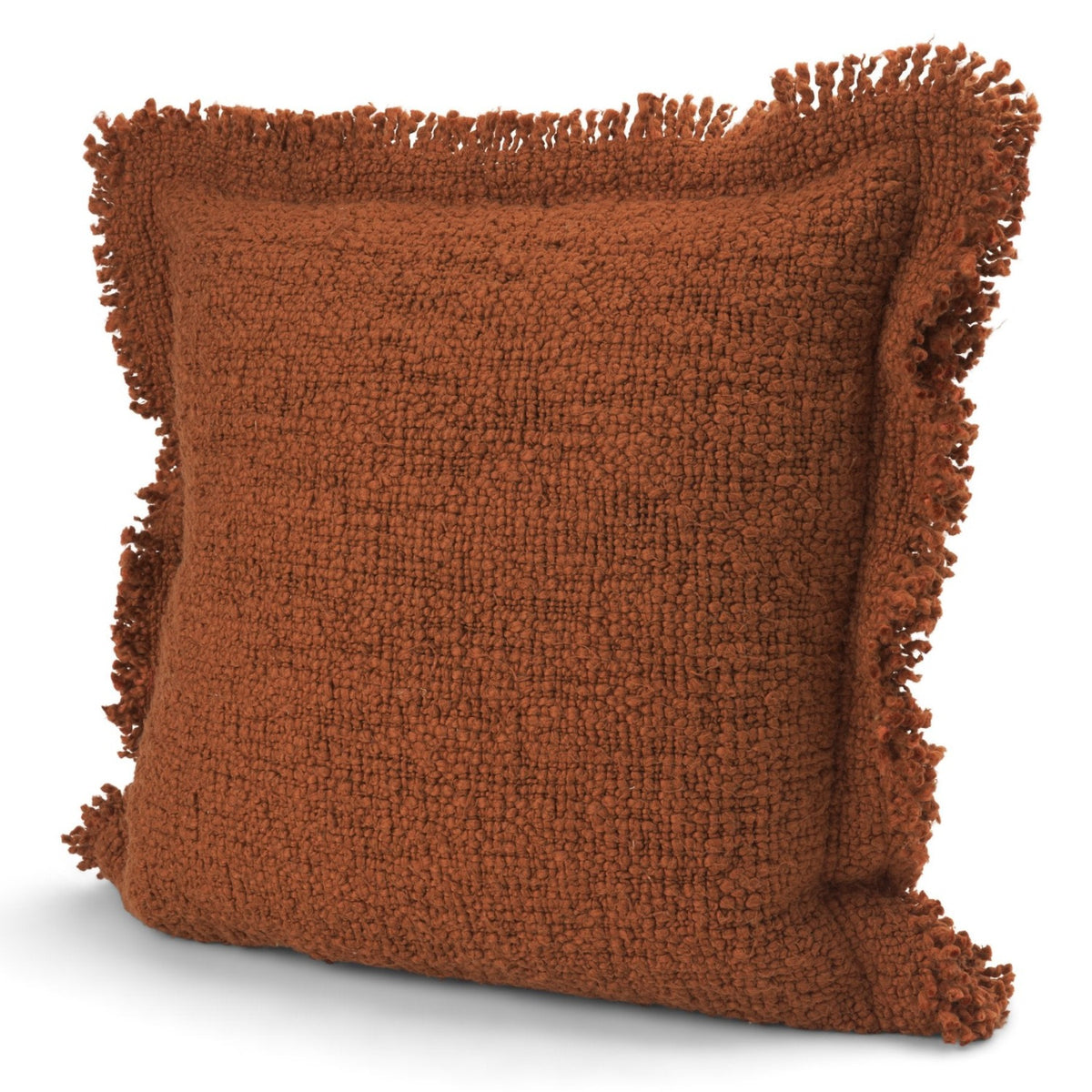 Mercana Kambal Copper Rust Cotton Decorative Pillow Cover in Orange, primary product view