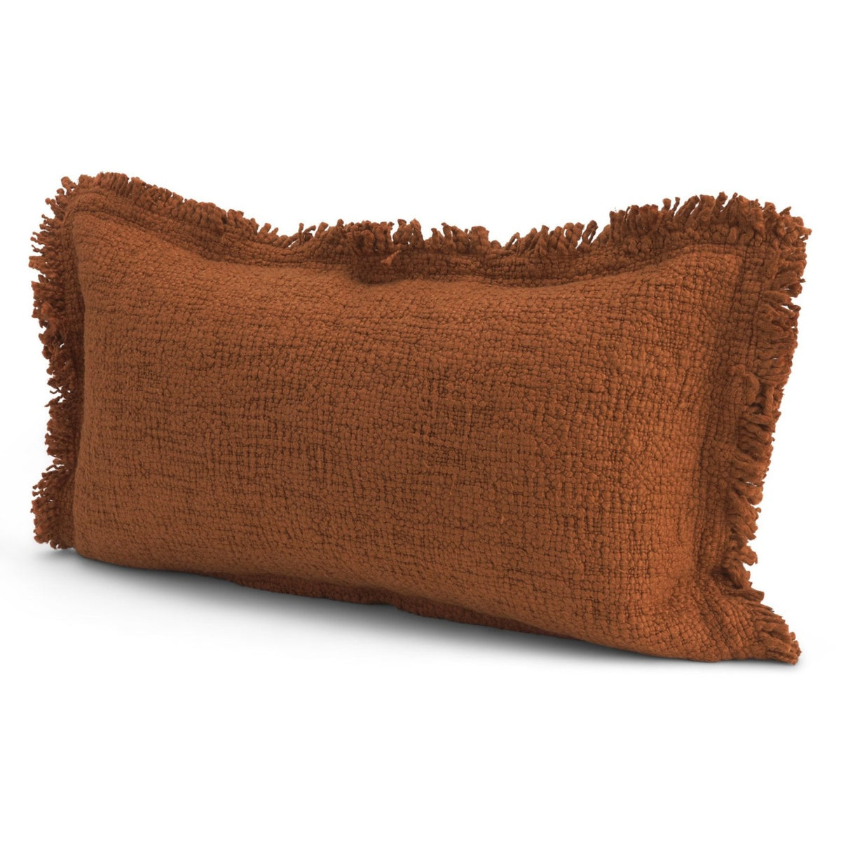 Mercana Kambal Copper Rust Cotton Decorative Pillow Cover in Orange, primary product view
