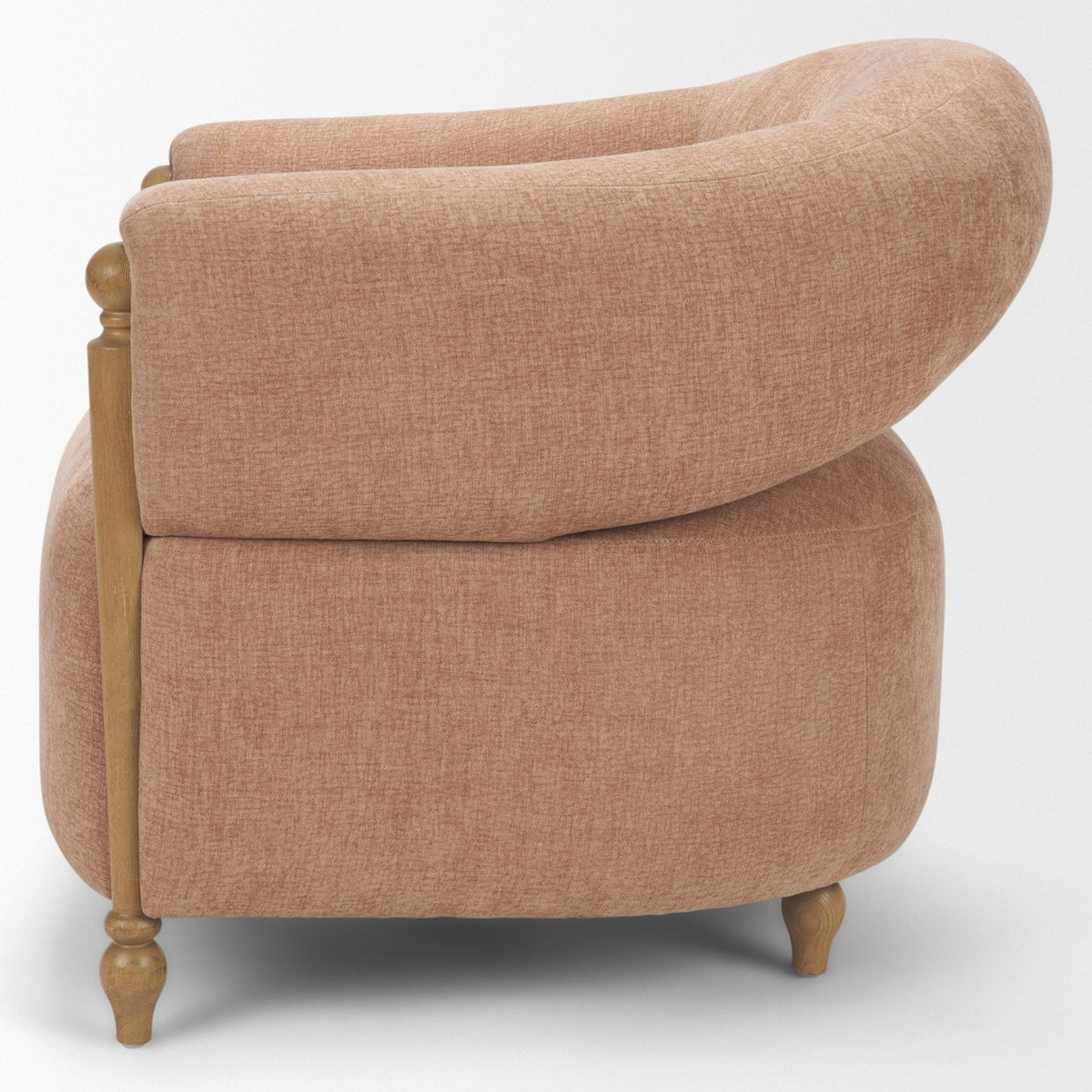 Mercana Margaux Sienna Fabric Open Back Barrel Accent Chair