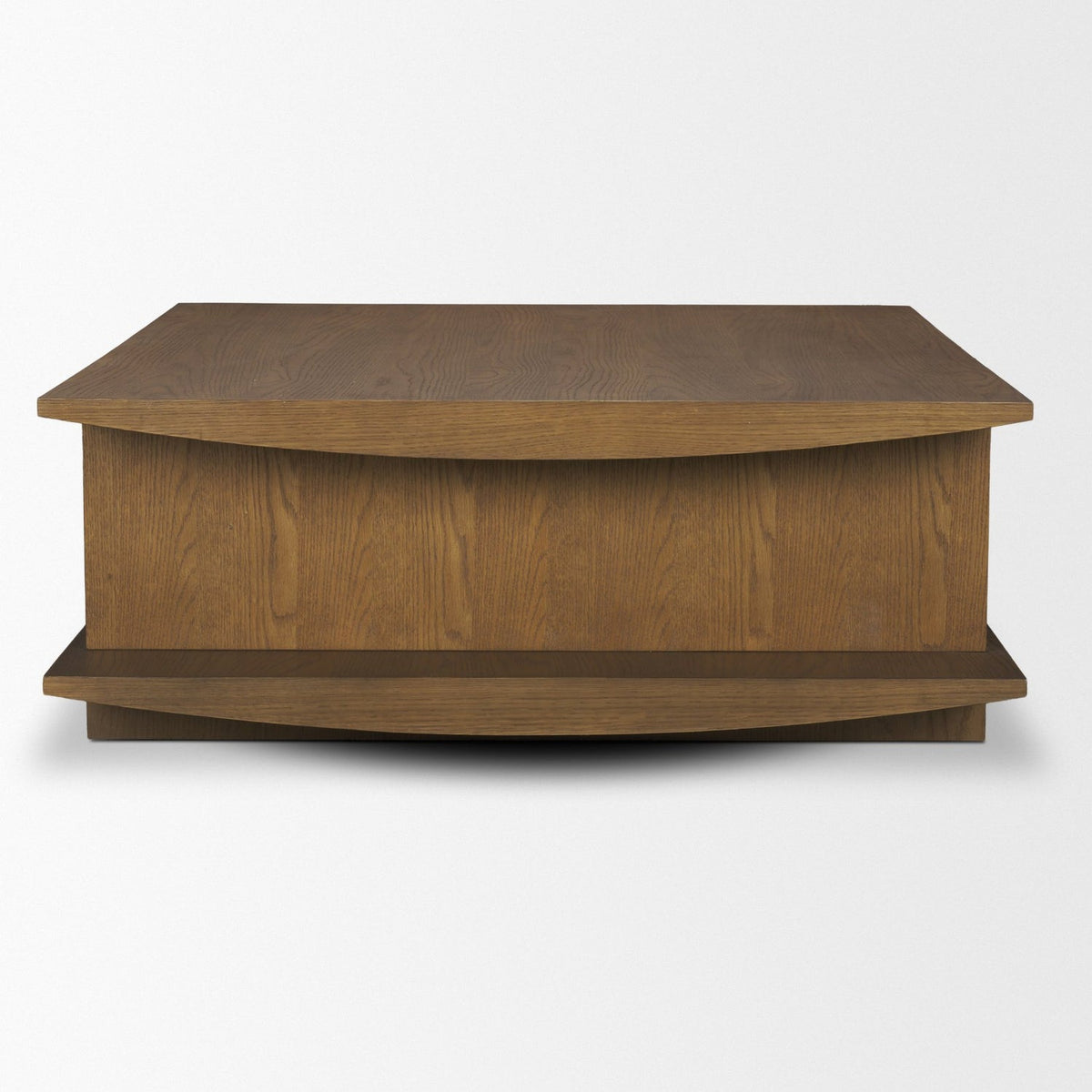 Mercana Boden 42" Square Wood Coffee Table w/ Open Shelf