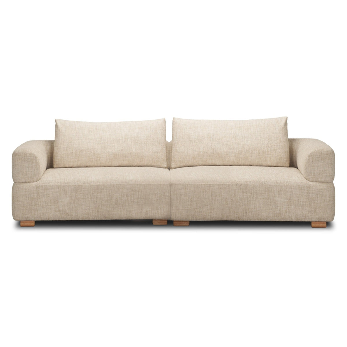 Mercana Warner Frame 2 Piece Sofa Set w/Back Cushions in Beige, primary product view