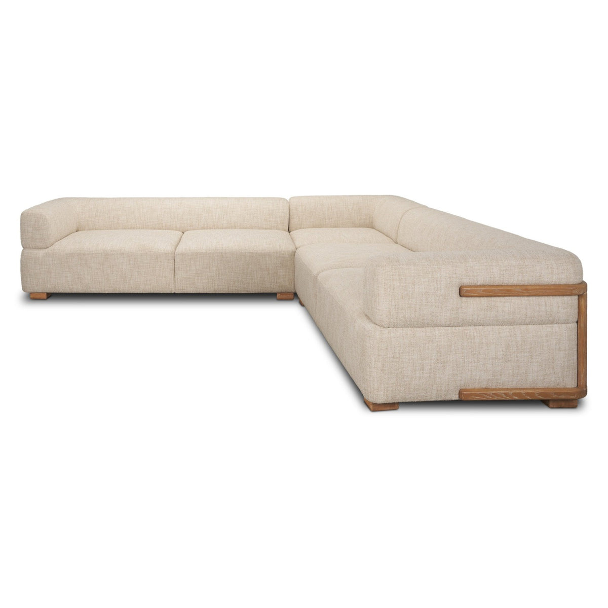 Mercana Warner Frame 3 Piece Sofa Set w/S Corner Piece in Beige, primary product view