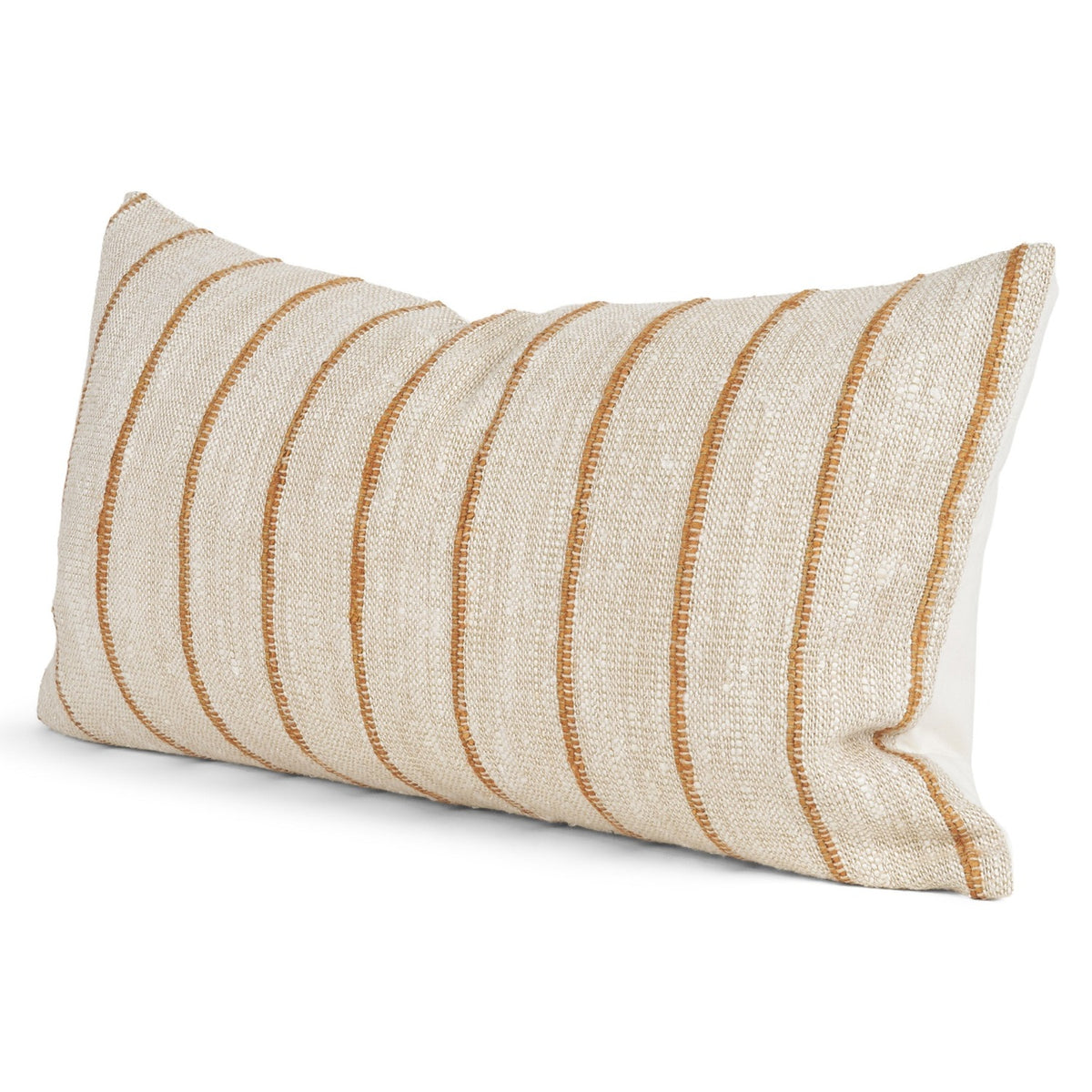 Mercana Merrick Lumbar Natural Beige w/Orange Stripes Throw Pillow, primary product view