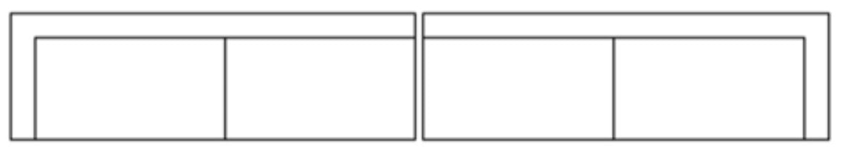 Mercana Warner Frame 2 Piece Long Sofa Set