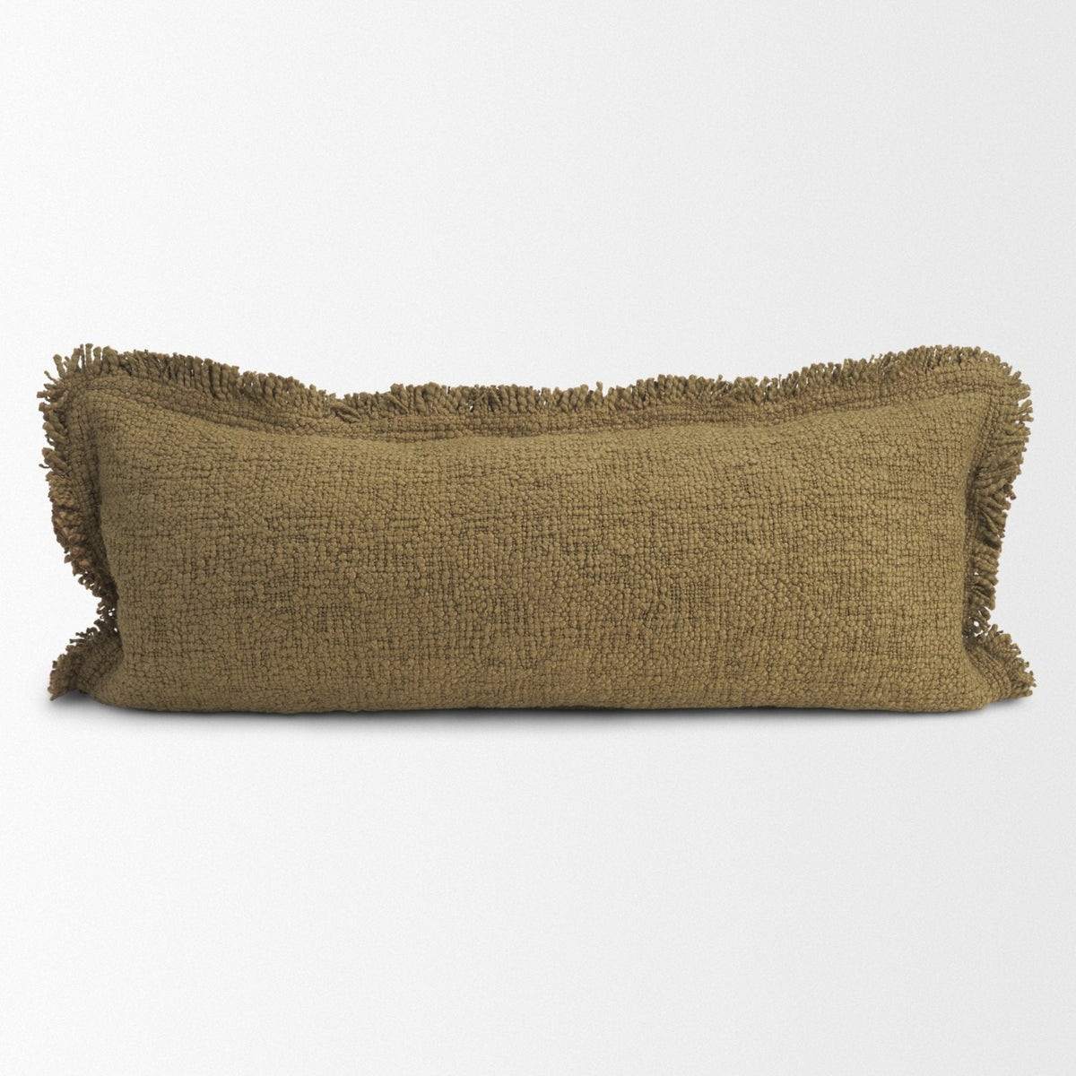 Mercana Kambal Dark Olive Cotton Pillow Cover w/Down Filler