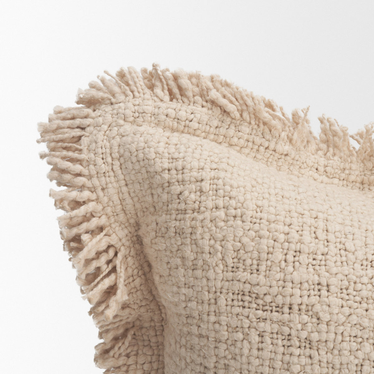 Mercana Kambal Light Beige Cotton Pillow Cover w/Down Filler
