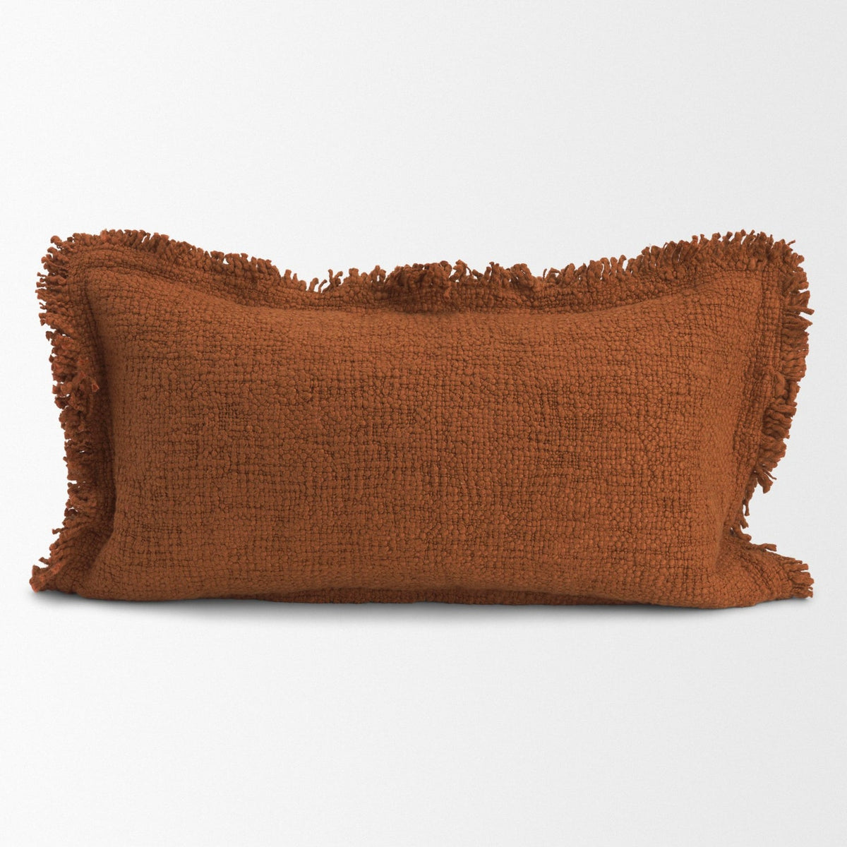 Mercana Kambal Copper Rust Cotton Pillow Cover w/Down Filler