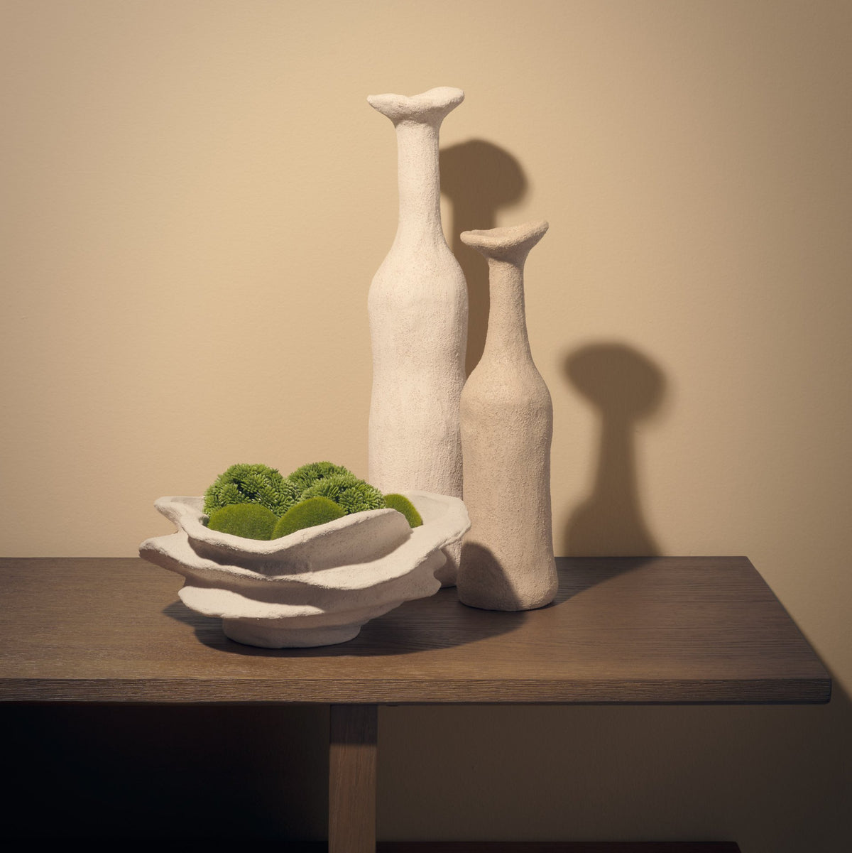 Mercana Scala Textured Ceramic Organic Forms Decorative Bowl