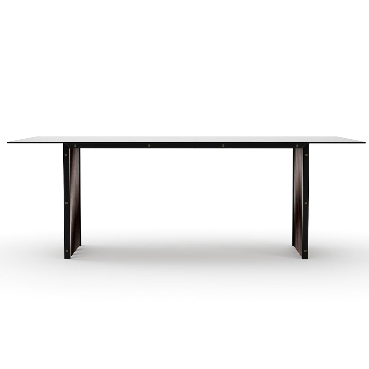 Caracole Pinstripe Dark Slatted Dining Table