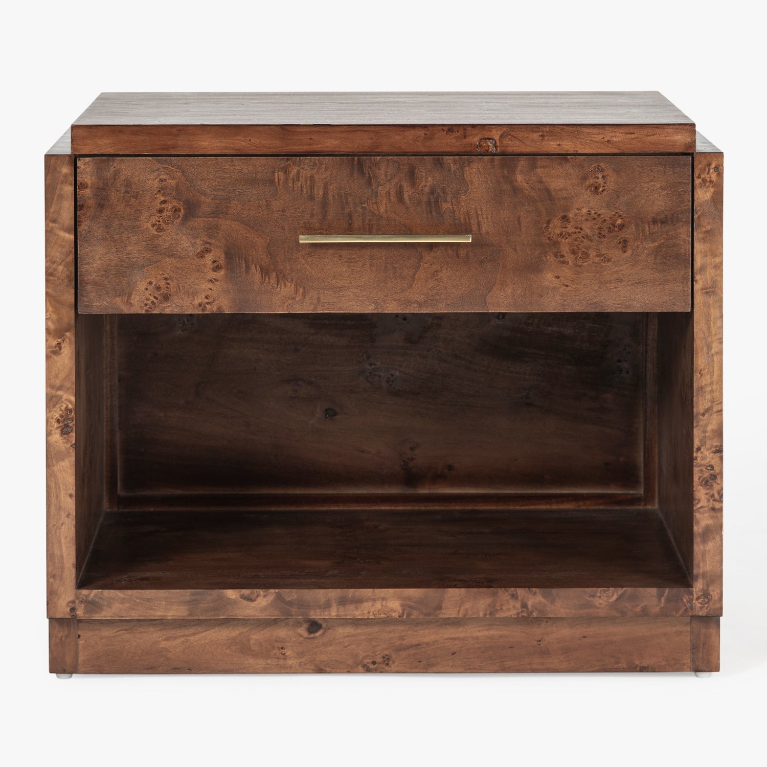 Co. House Designs Wesley Burl Dark Nightstand Set of 2 product view (view 2)