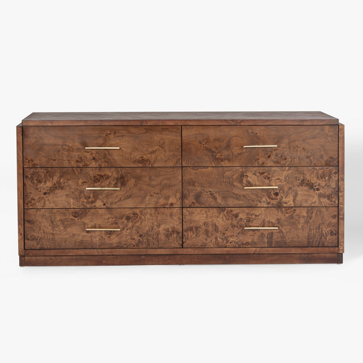 Co. House Designs Wesley 6-Drawer Burl Dark Dresser product view (view 3)