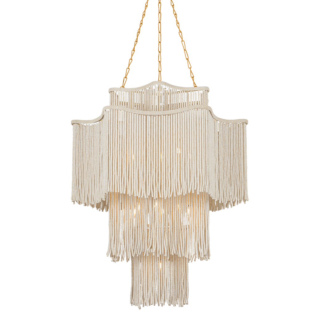 Corbett Lighting Mathilde Large Chandelier in Vintage Gold Leaf, primary product view