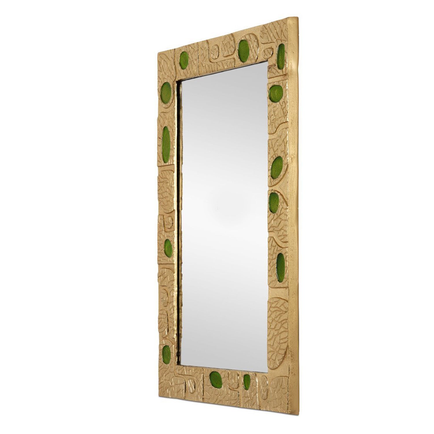 Currey & Co Beau Monde Gold & Green Wall Mirror