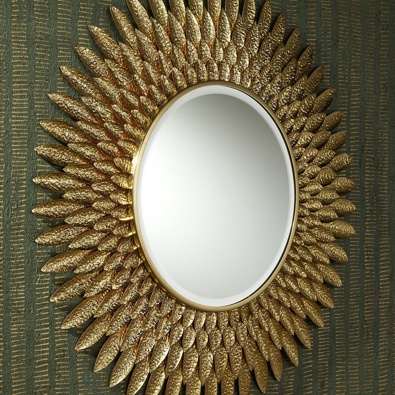 Currey & Co Plume Round Wall Mirror