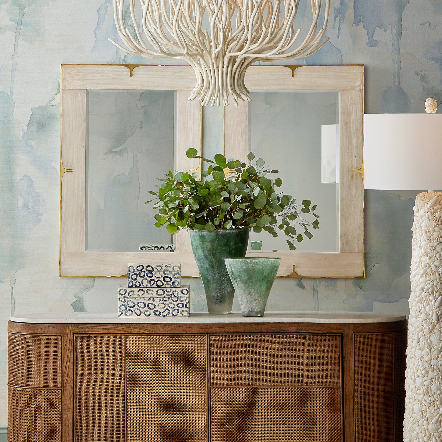 Currey & Co Orin Ivory Mirror