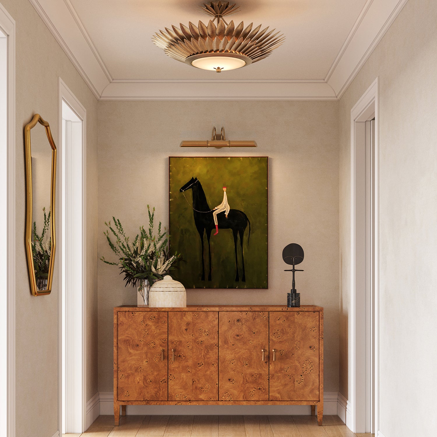 Currey & Co Aegis Gold Mirror
