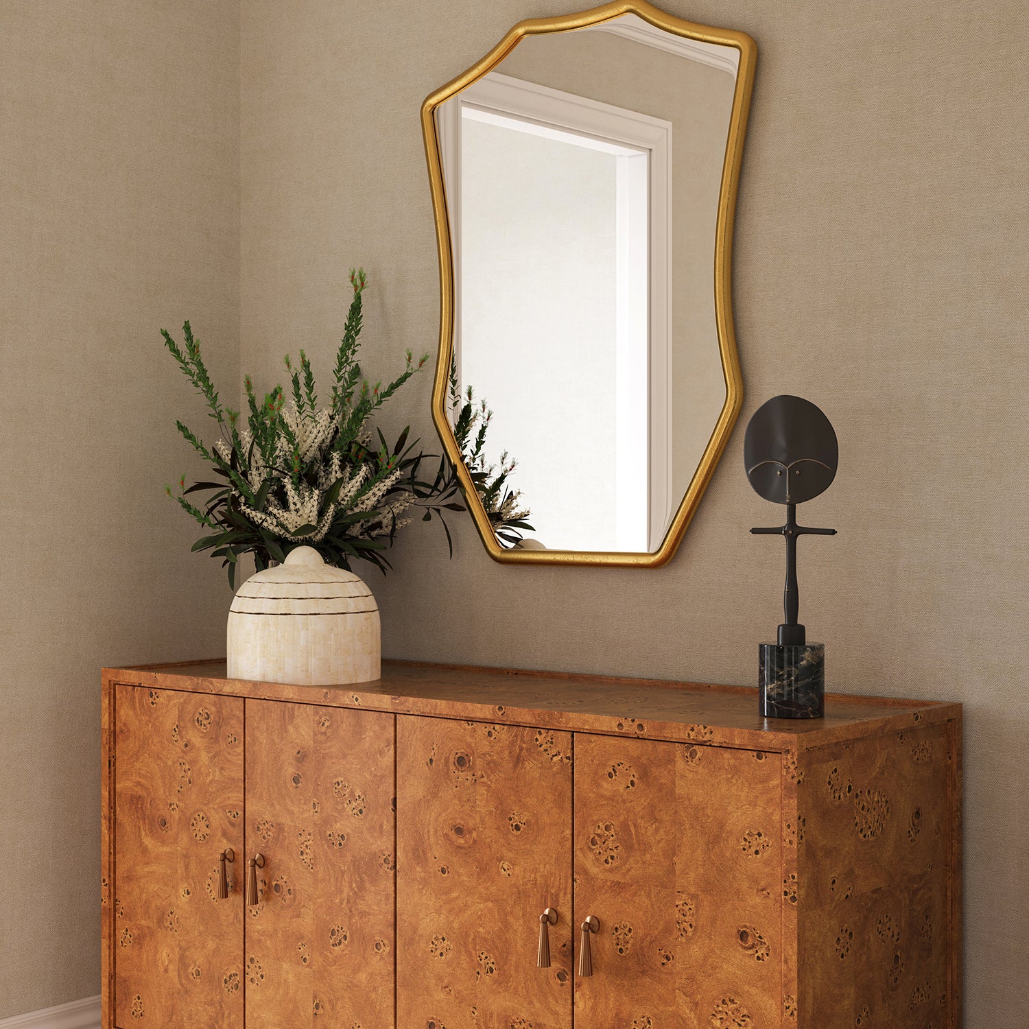 Currey & Co Aegis Gold Mirror