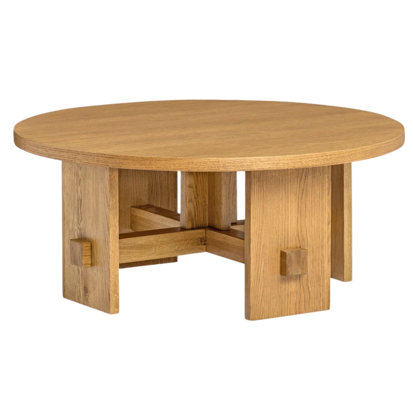 Co. House Designs Saguaro Round Oak Honey Medium Coffee Table