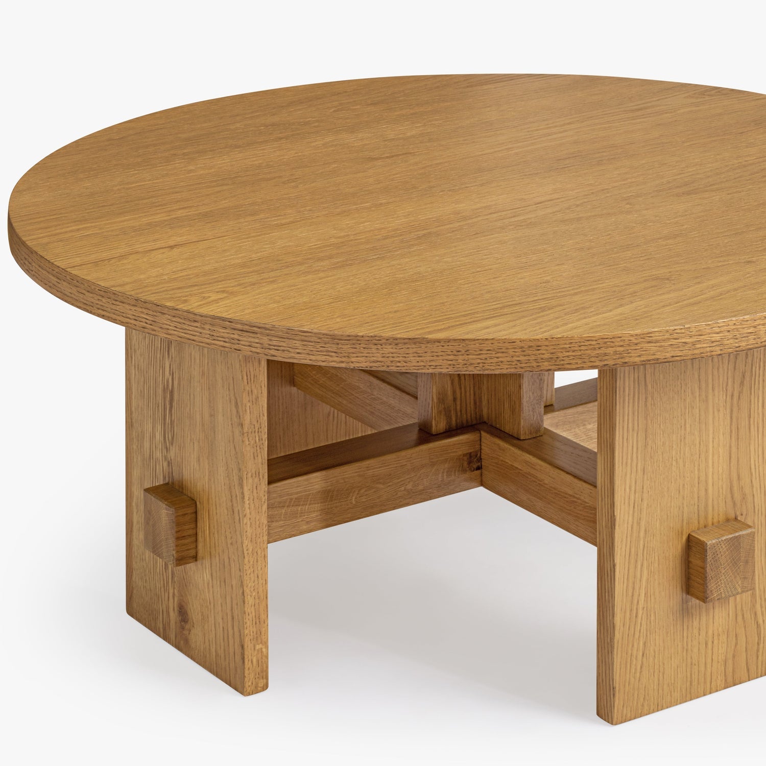 Co. House Designs Saguaro Round Oak Honey Medium Coffee Table