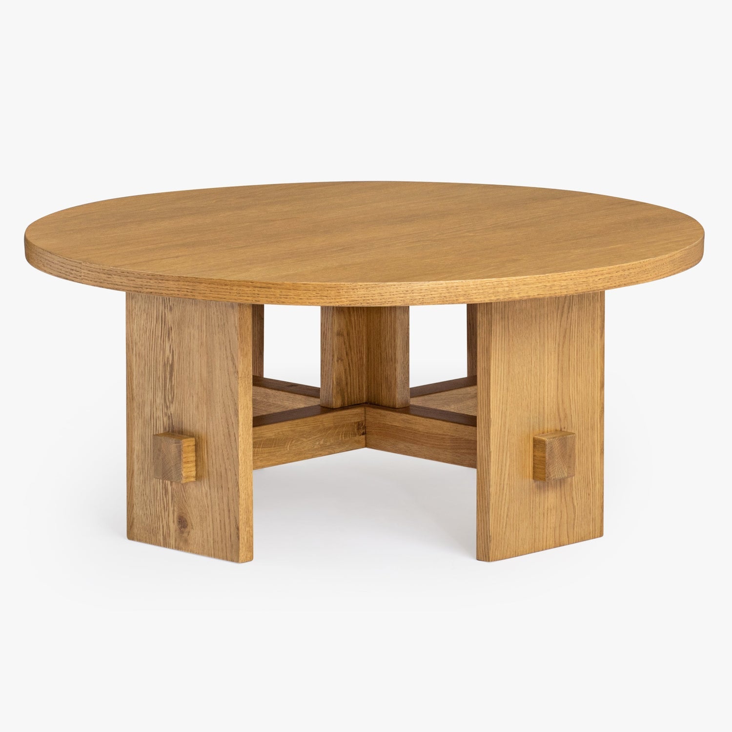Co. House Designs Saguaro Round Oak Honey Medium Coffee Table