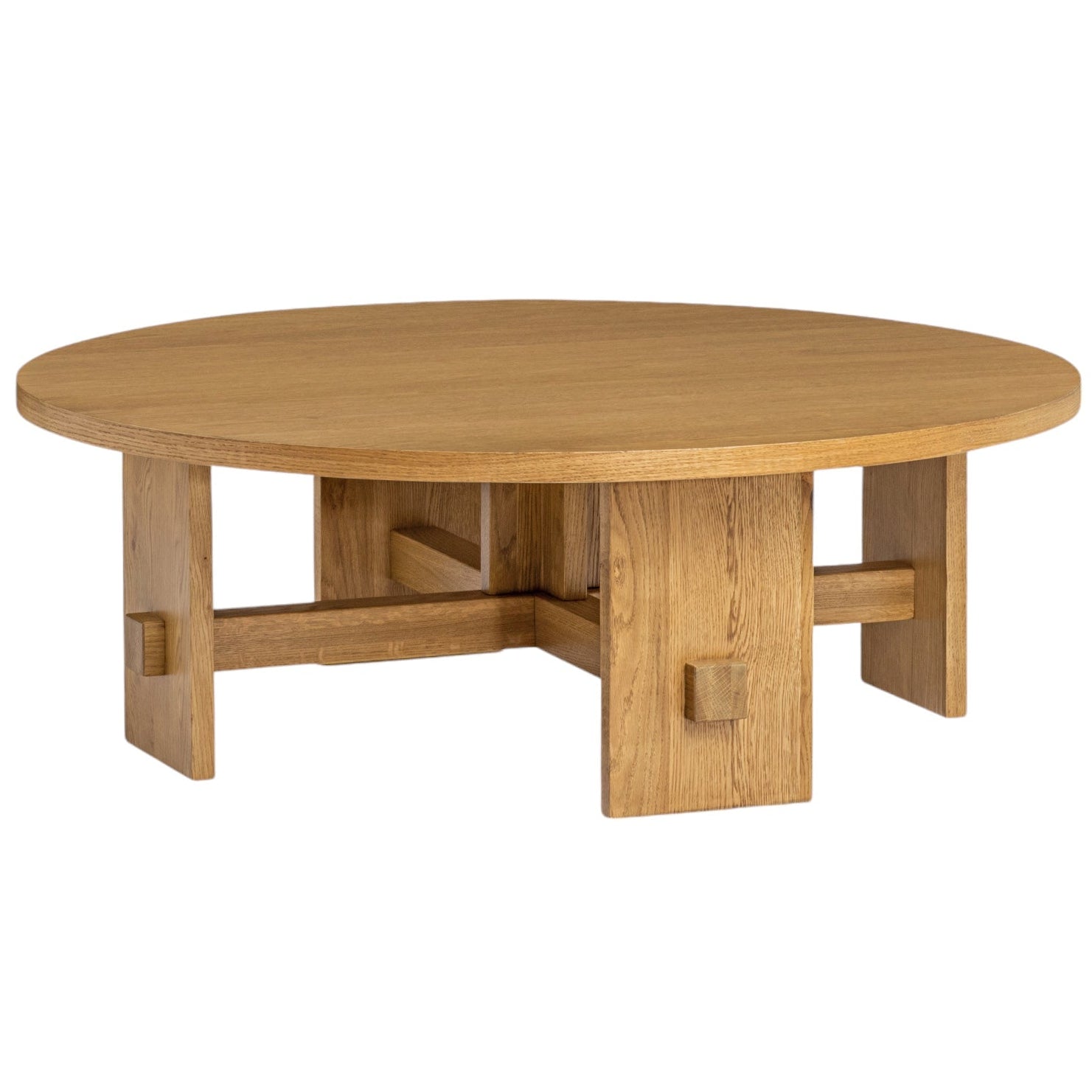 Co. House Designs Saguaro Round Oak Honey Large Coffee Table