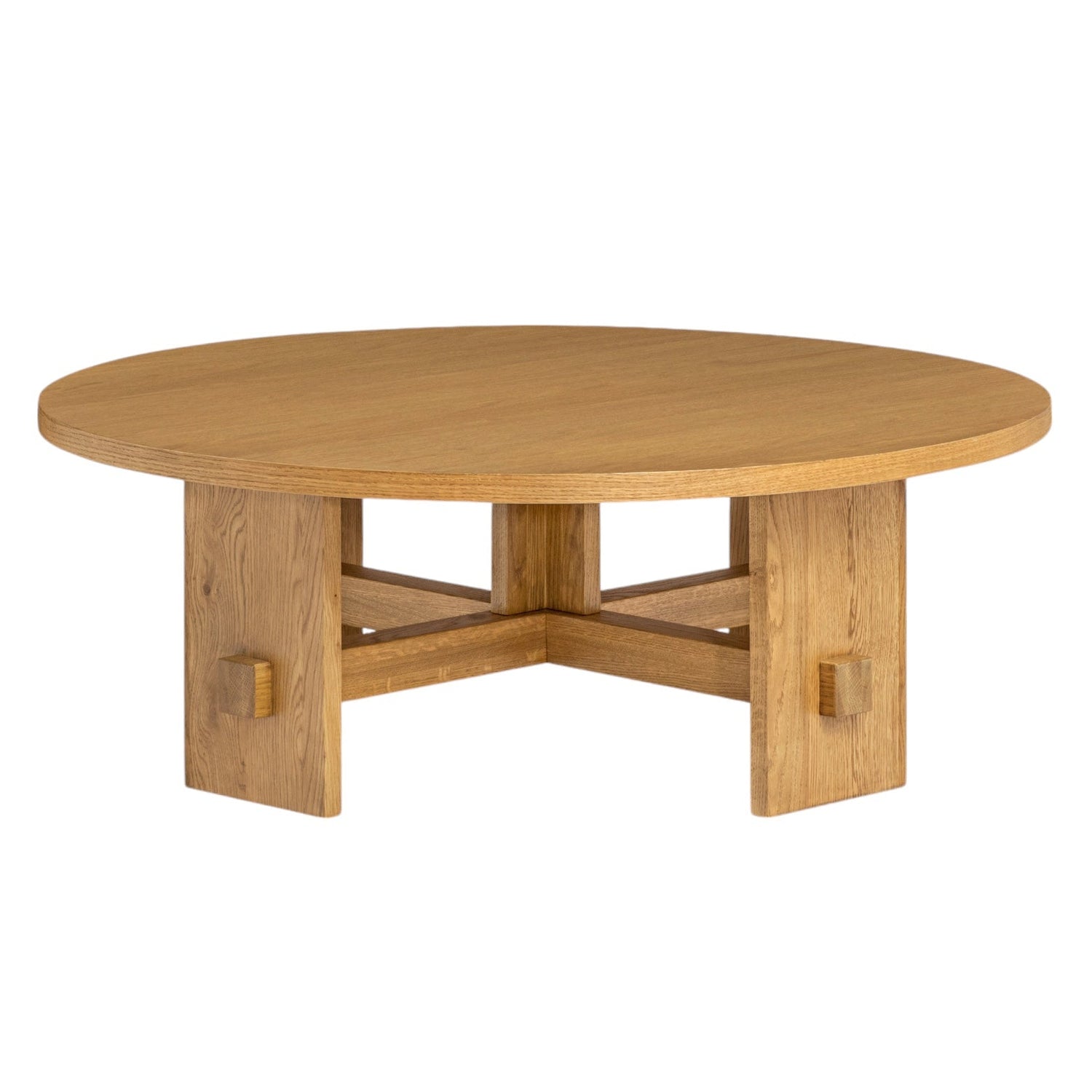 Co. House Designs Saguaro Round Oak Honey Large Coffee Table