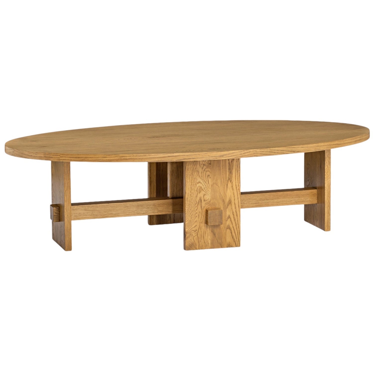 Co. House Designs Saguaro Oval Oak Honey Coffee Table