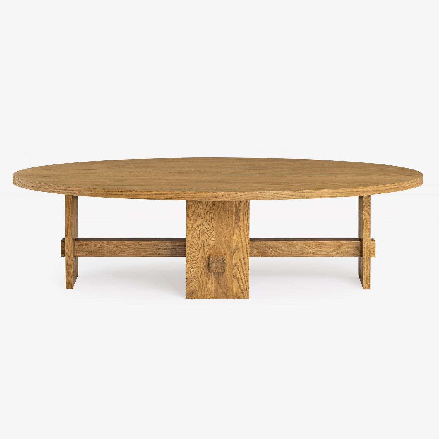 Co. House Designs Saguaro Oval Oak Honey Coffee Table