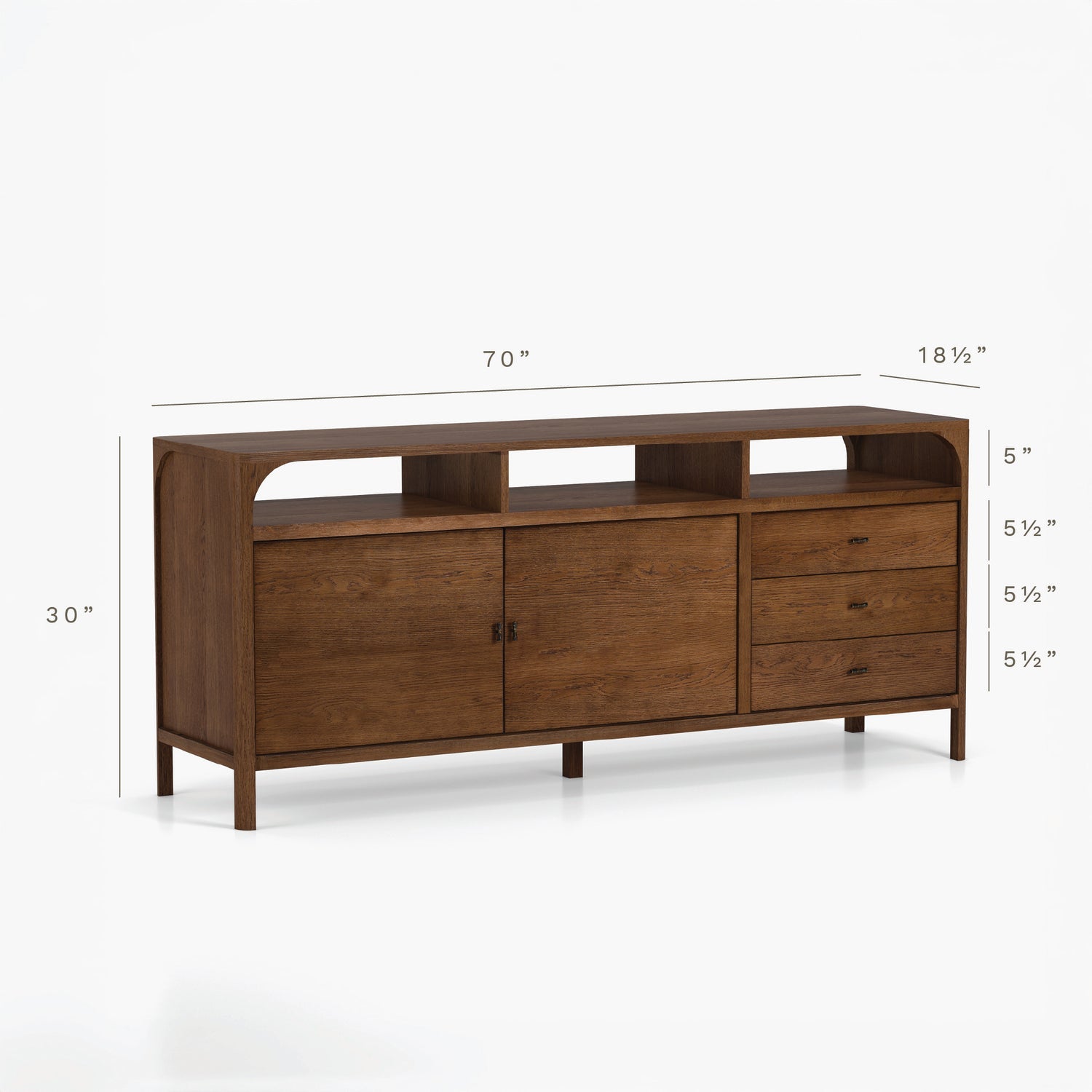 Co. House Designs Cali Oak Walnut Sideboard
