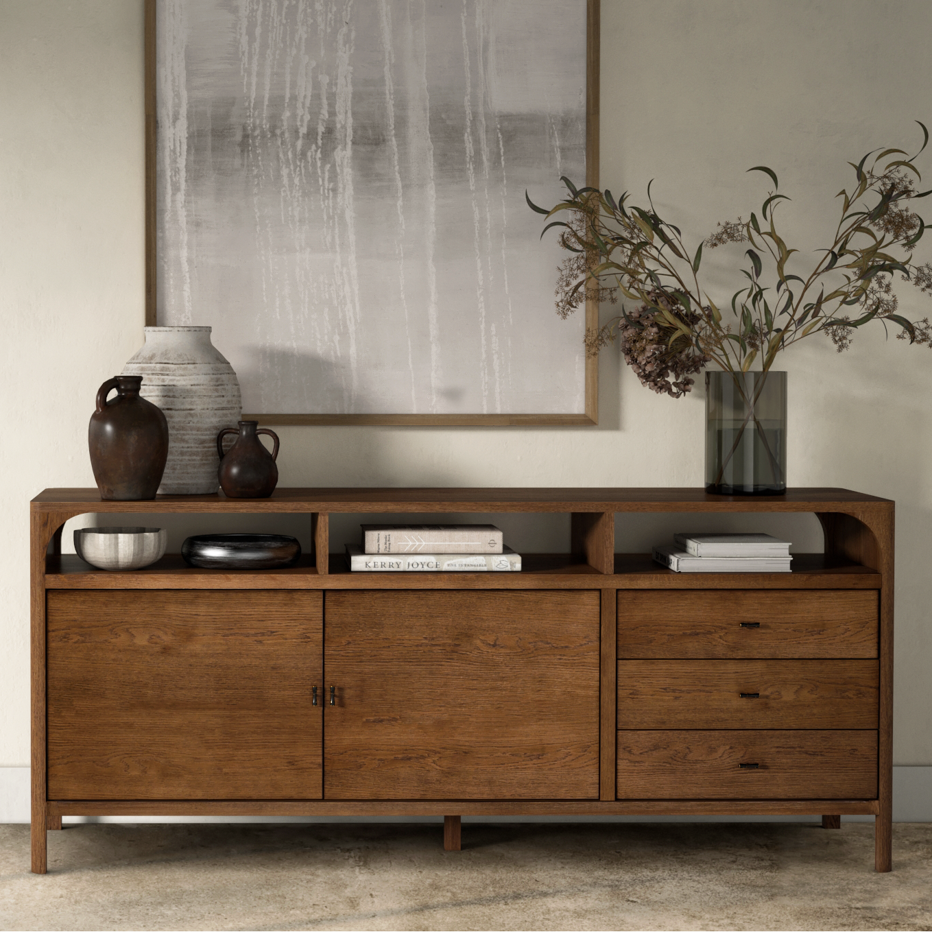 Co. House Designs Cali Oak Walnut Sideboard