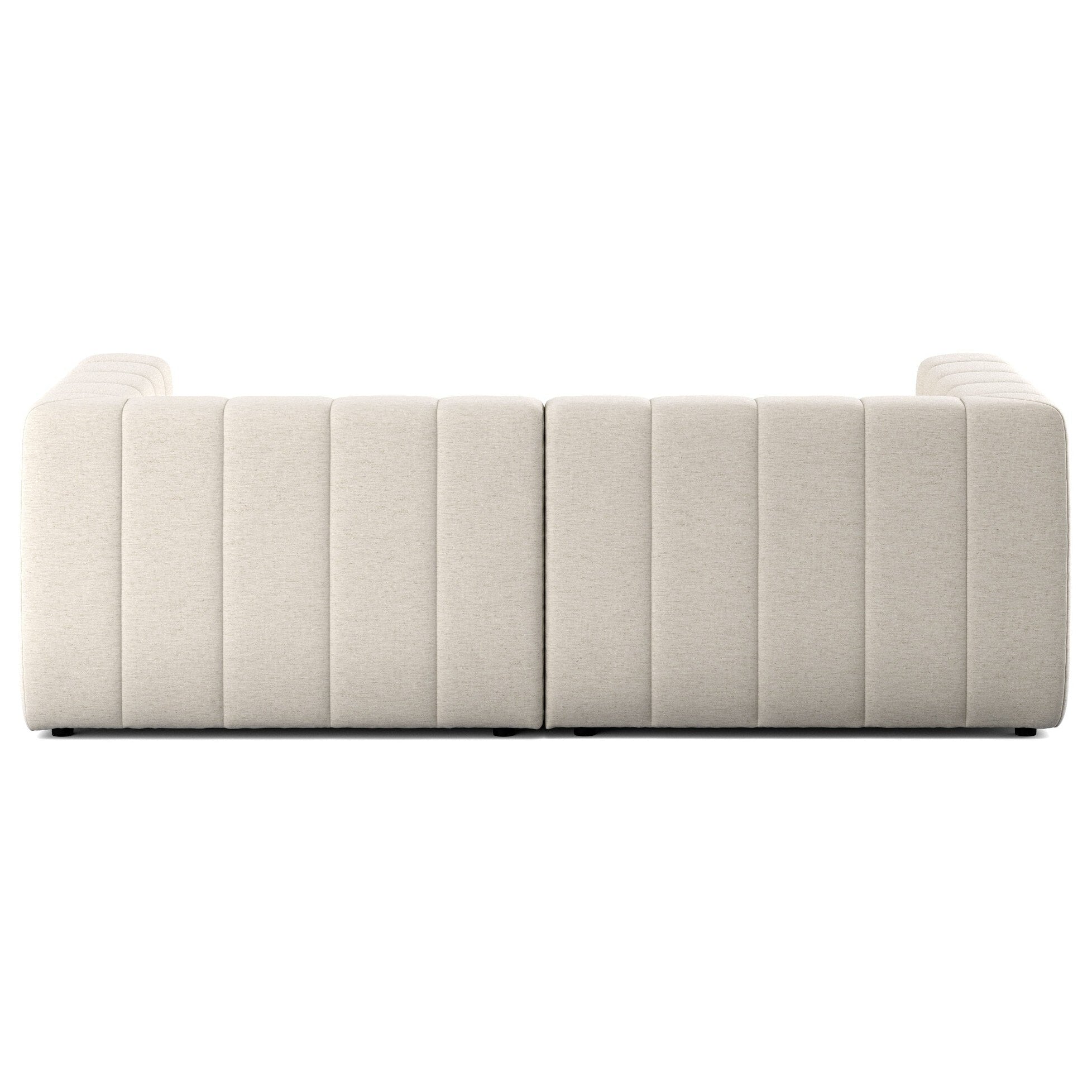 Four Hands Langham Channeled Crypton Nomad Snow 2 Piece Sectional Sofa back view