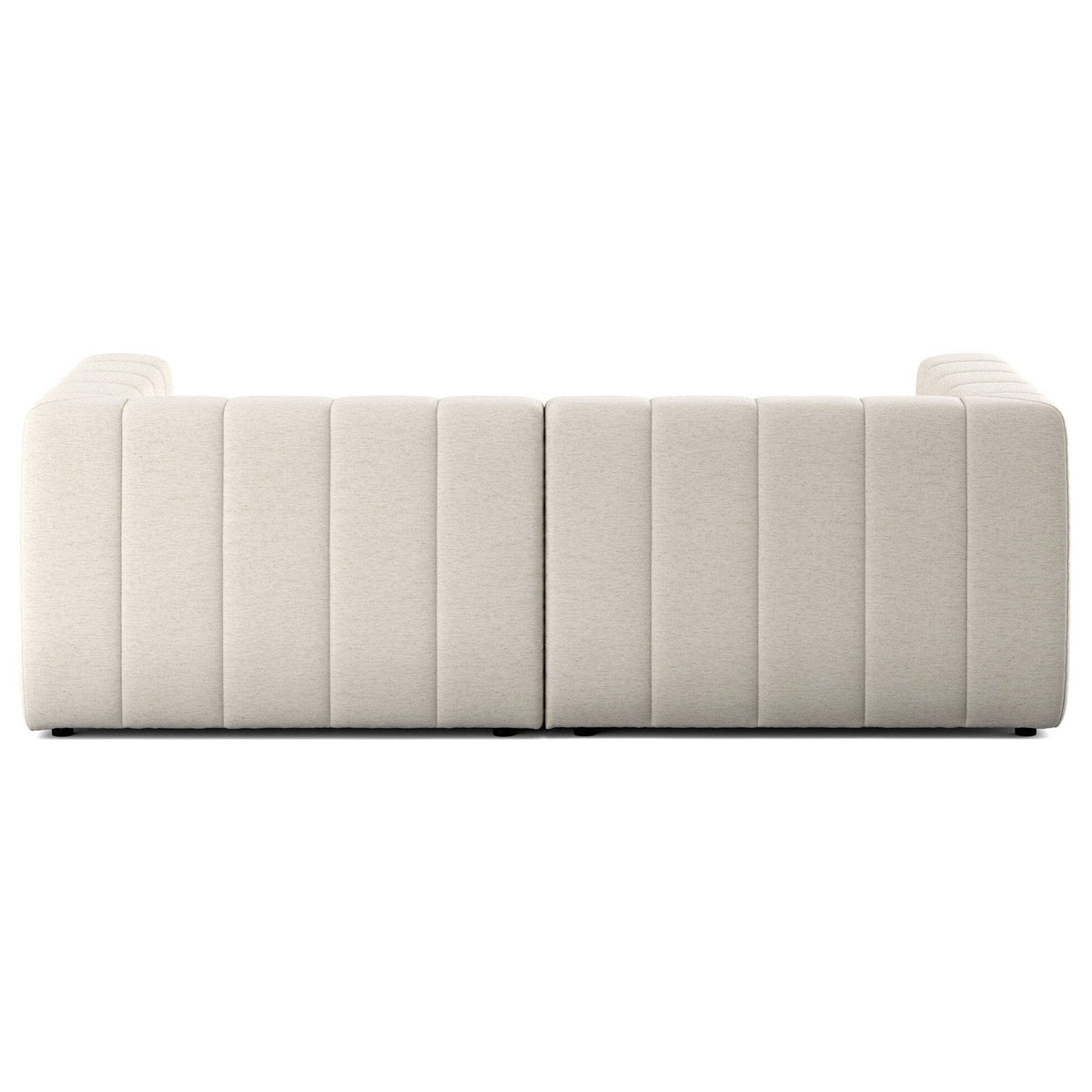 Four Hands Langham Channeled Crypton Nomad Snow 2 Piece Sectional Sofa back view