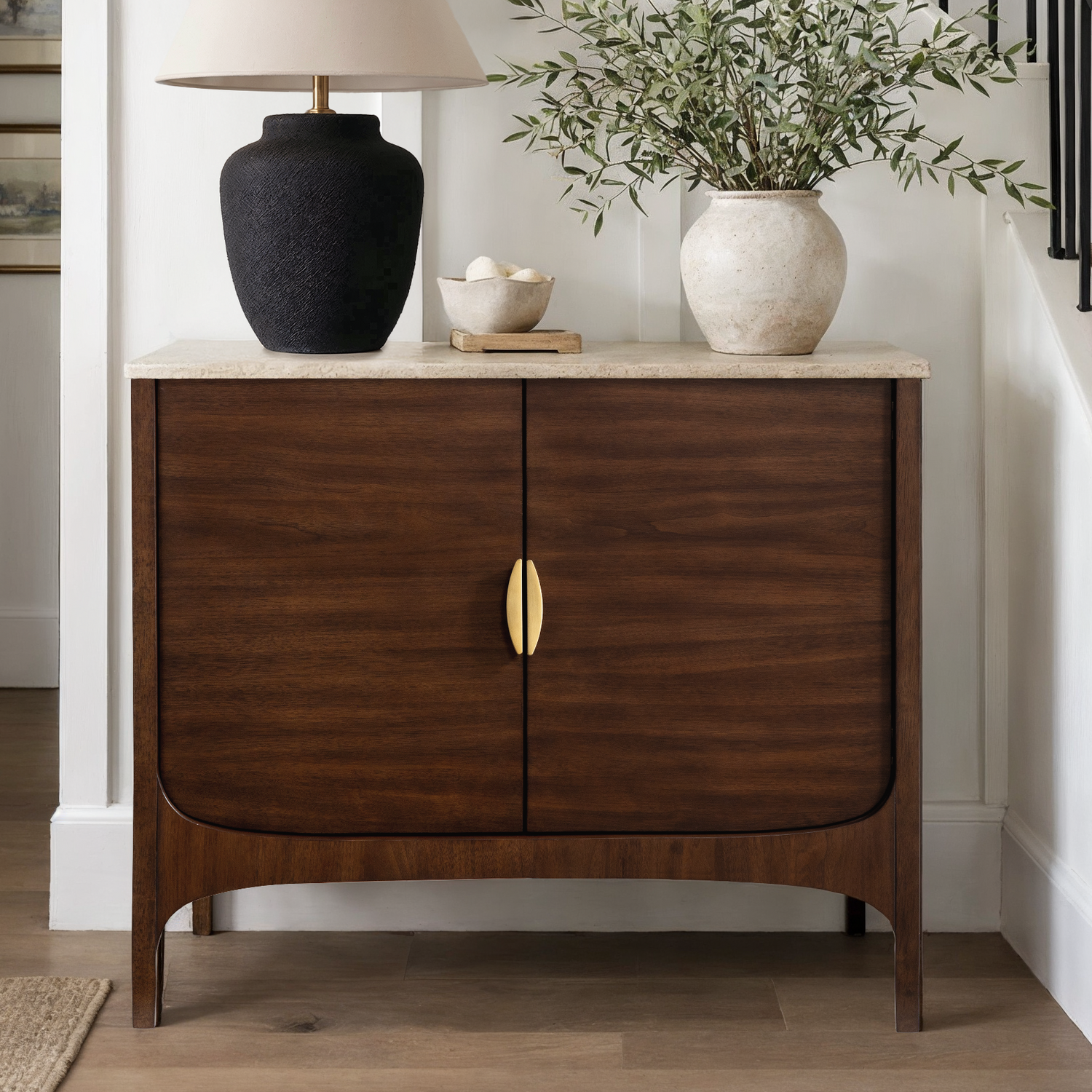 Co. House Designs Fontaine Walnut Cabinet